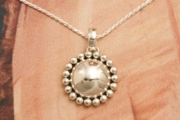 Artie Yellowhorse Rising Sun Design Sterling Silver Pendant